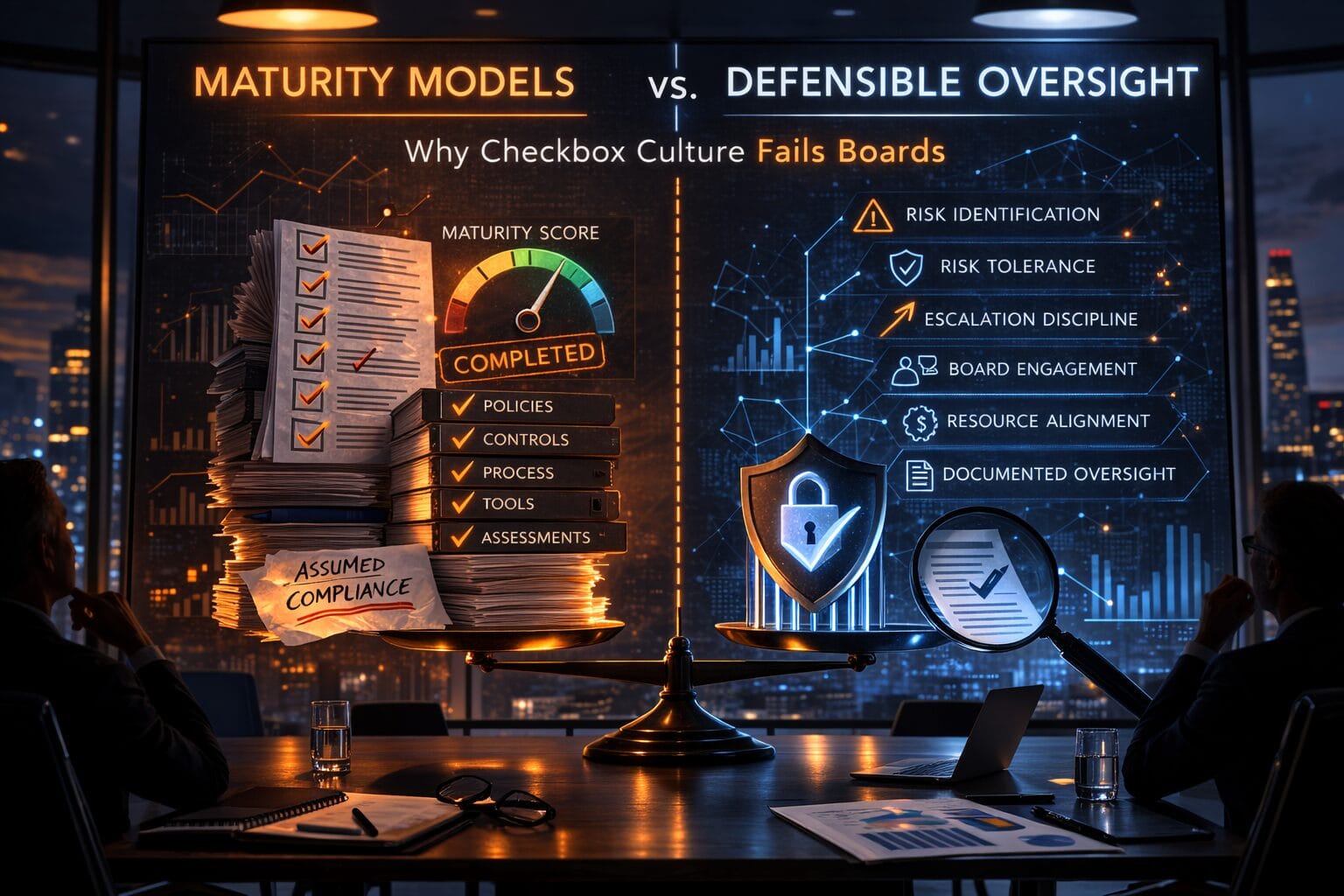 Maturity Models vs. Defensible Oversight