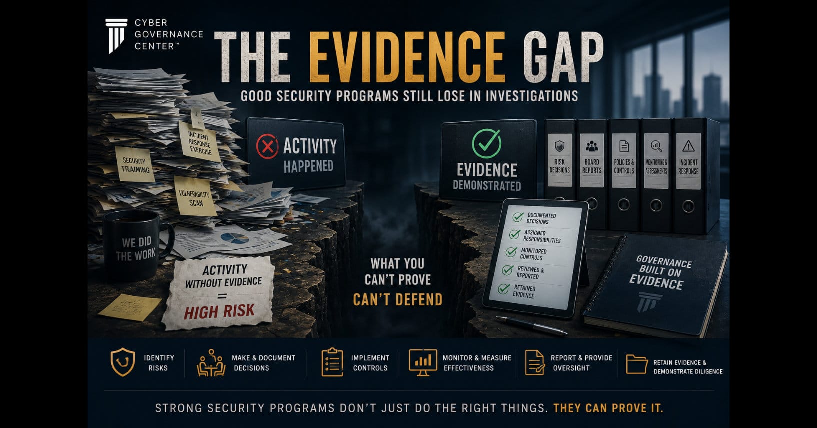 The Evidence Gap: Why Good Security Programs Still Lose in Investigations