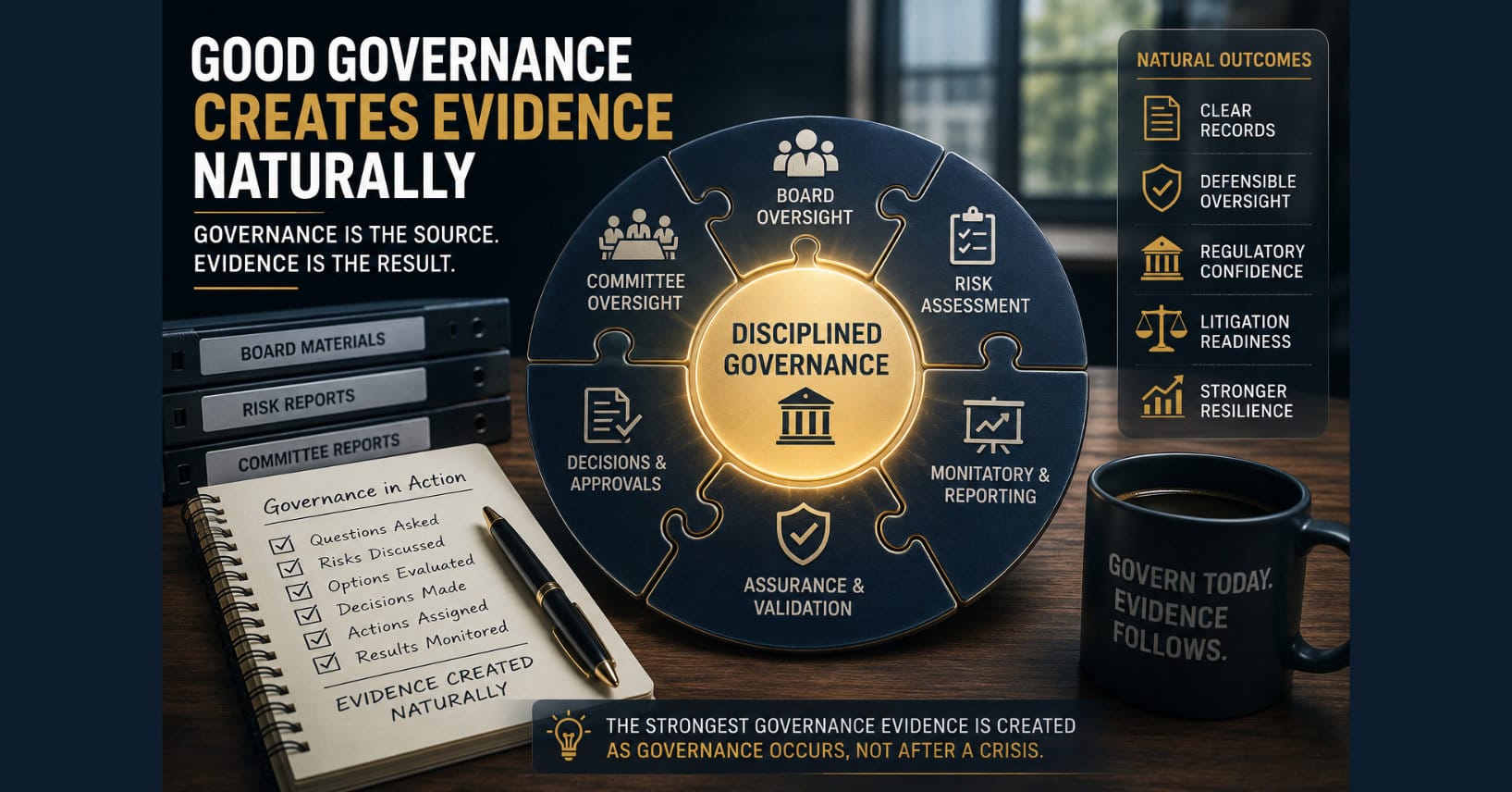 Good Governance Creates Evidence Naturally