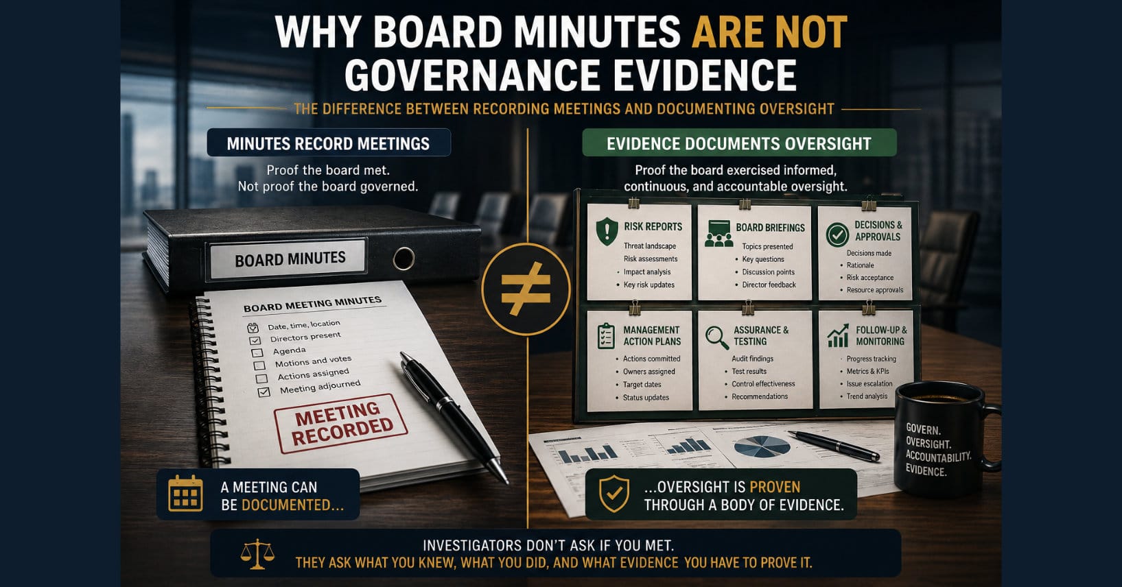 Why Board Minutes Are Not Governance Evidence