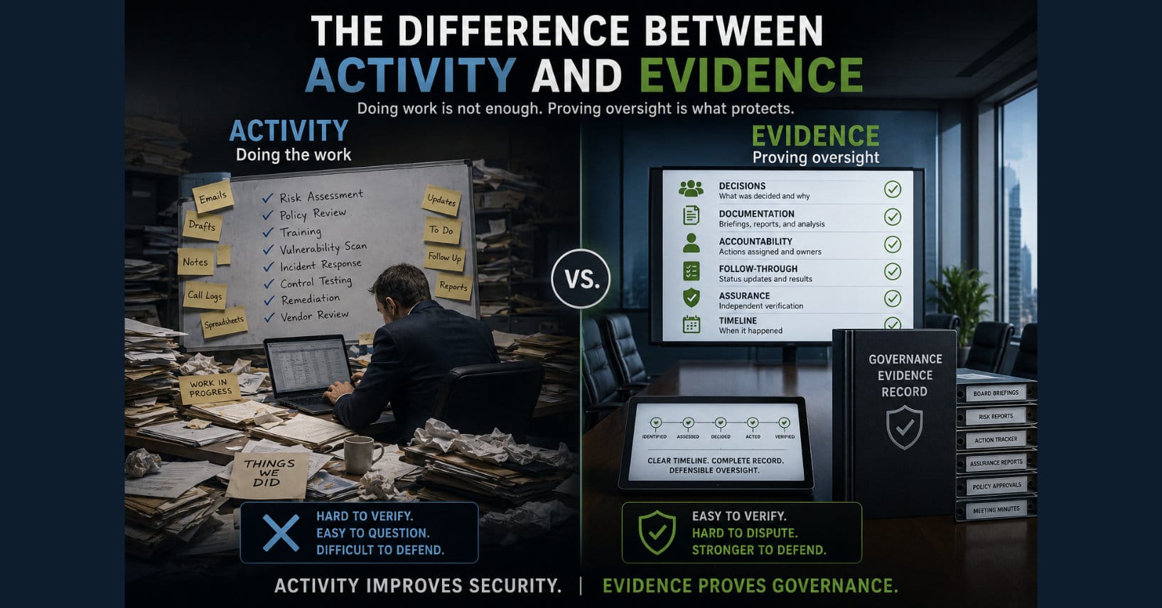 The Difference Between Activity and Evidence