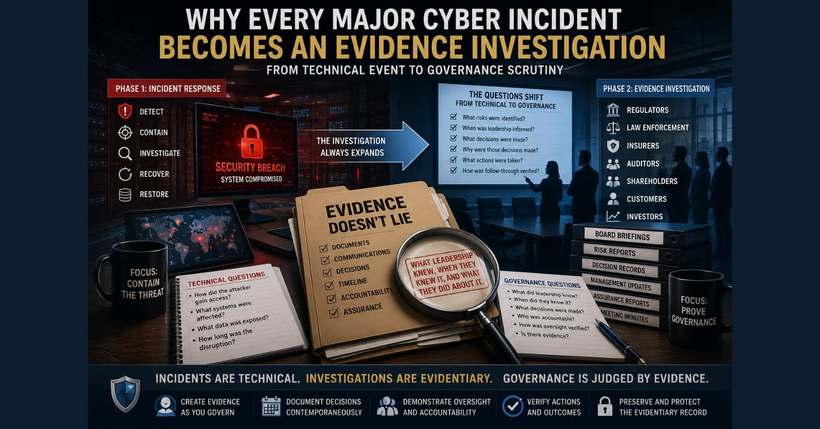 Why Every Major Cyber Incident Becomes an Evidence Investigation