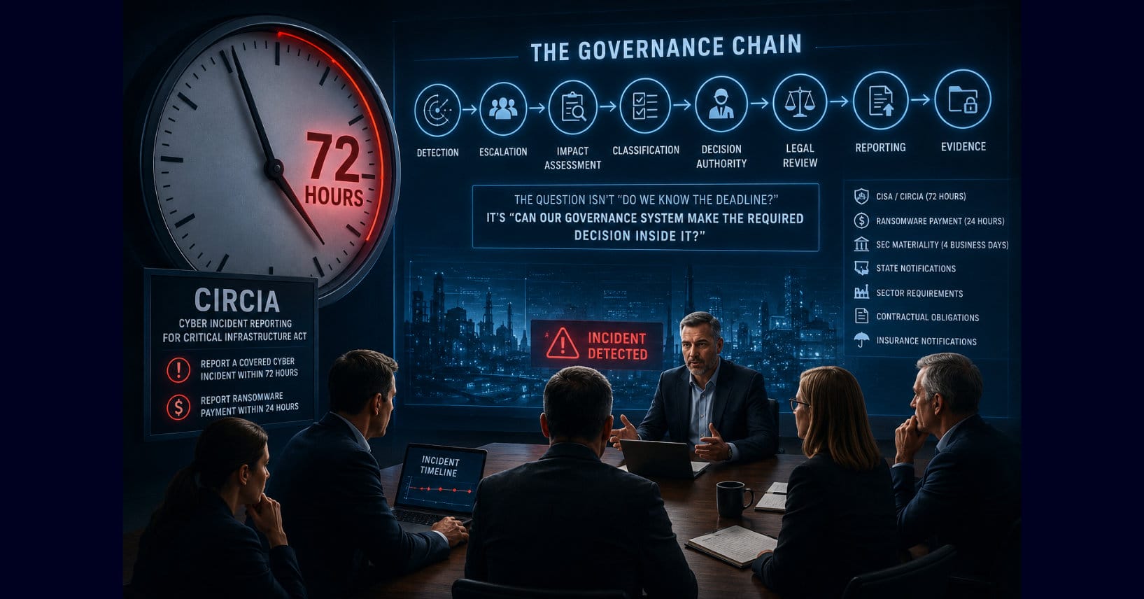 The 72-Hour Cyber Reporting Clock Is Really a Governance Test